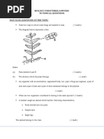 Topical Questions Form 3 - Biology