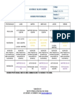 Horarios Profesionales 13 - 17 Abril