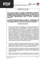 Plan de Ordenamiento Territorial Cabrera 2002