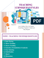 Teaching Techniques GROUP REPORT