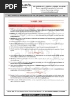 Mechanical Properties of Solids Worksheet (Fully Solved)