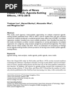 A Meta-Analysis of News Media's Public Agenda-Setting Effects, 1972-2015