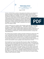 U.S. Senator Ron Johnson Letter To FBI Christopher Wray On Mueller Investigation Origins 81020