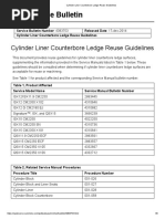 Cylinder Liner Counterbore Ledge Reuse Guidelines