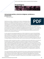 Antropología Jurídica y Derechos Indígenas - Problemas y Perspectivas - Dimensión Antropológica - María Teresa Sierra PDF