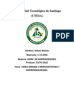 Tarea Semana 4 Mercadotecnia y Emprendedurismo.