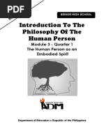 IntroPhilo11 - Q1 - Mod3 - The Human Person As An Embodied Spirit - Version 3