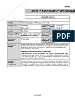 Level 7 Assessment Specification: N. Skandakumar