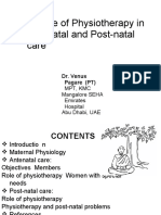 Role of Physiotherapy in Antenatal and Post-Natal Care: Dr. Venus Pagare (PT)