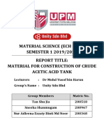 MATERIAL SCIENCE - Material Selection For Storage Tank