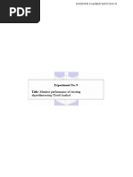 Experiment No. 9 Title: Monitor Performance of Existing: Algorithmsusing Cloud Analyst