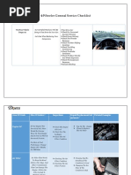 4-Wheeler General Service Checklist: Test Run-Vehicle Diagnosis