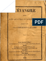 L'EVANGILE Selon Les Quatre Evangelistes Traduit Par JFE LeBoysDesGuays Et JBA Harle Librairie de La Nouvelle Jerusalem 1862