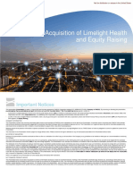 Acquisition of Limelight Health and Equity Raising: 11 August 2020