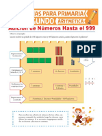 Adición de Números Hasta El 999 para Segundo de Primaria