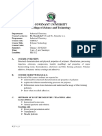 CHM 423 - Polymer Technology Module PDF