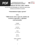 Diferencia de Caja de Cambios Entre Tractores Agricolas y Vehiculos Onvencionales. Cuascota - Luis