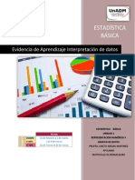 Estadística Básica: Evidencia de Aprendizaje Interpretación de Datos