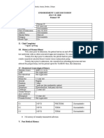 Endorsement Case Discussion JULY 29, 2020 Patient # 39 I. General Data