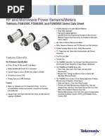 RF and Microwave Power Sensors/Meters: Tektronix PSM3000, PSM4000, and PSM5000 Series Data Sheet