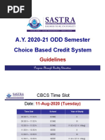 A.Y. 2020-21 ODD Semester Choice Based Credit System: Guidelines