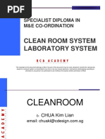 Clean Room System Laboratory System: Specialist Diploma in M&E Co-Ordination