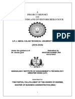 MUTUAL FUNDS AND INVESTORS BEHAVIOUR FINANCE (Gautam)