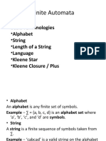 Finite Automata: Basic Terminologies