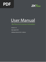 BioTime+8 0+License+Activation+User+Manual-V1 0 PDF