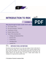 Introduction To Risk: Learning Outcomes