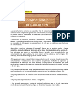 La Importancia Del Hablar Bien Docente 6°2 Yurani Mejia Castañeda