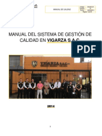 Manual de Calidad - VIGARZA SAC