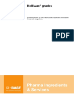 Pharma Ingredients & Services: Kolliwax Grades