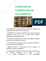 La Historia de La Consewrvacion de Alimentos