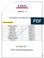 Economic Analysis of Cadbury Assignment