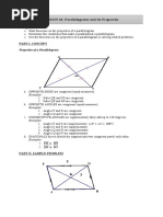 LESSON 34: Parallelograms and Its Properties: Part I. Concept