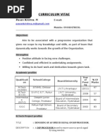 Curriculum Vitae: Pavan Krishna. M