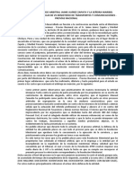 Comentario Del Laudo Arbitral Jaime Juárez Zapata y La Señora Maribel Rosario Yamunaqué Pulache VS Ministerio de Transportes y Comunicaciones