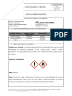 MSDS Wash Primer Componente