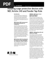 Installing Surge Protective Devices With NEC Article 240 and Feeder Tap Rule