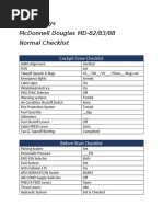 Cat Airways Mcdonnell Douglas Md-82/83/88 Normal Checklist