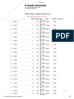 North South University: Summer 2020 - Offered Course List