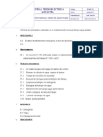 Informe Limpieza de Tanque de Agua Potable