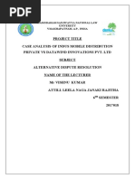 Case Analysis of Indus Mobile Distribution Private VS Datawind Innovations PVT