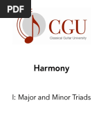 Harmony: I: Major and Minor Triads