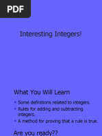 Adding Subtracting Integers