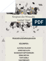 Kerajinan Dan Wirausaha Limbah Tekstil