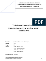 Ensaio Motor Assíncrono Trifásico