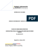 Contratacion Directa No de 2012 Pliego de Condiciones