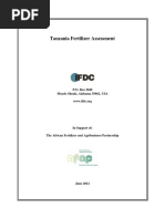 Tanzania Fertilizer Assessment 2012 PDF